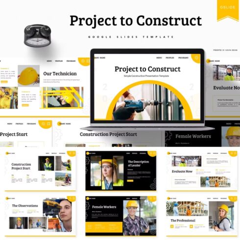 Project To Construct | Google Slides Template.