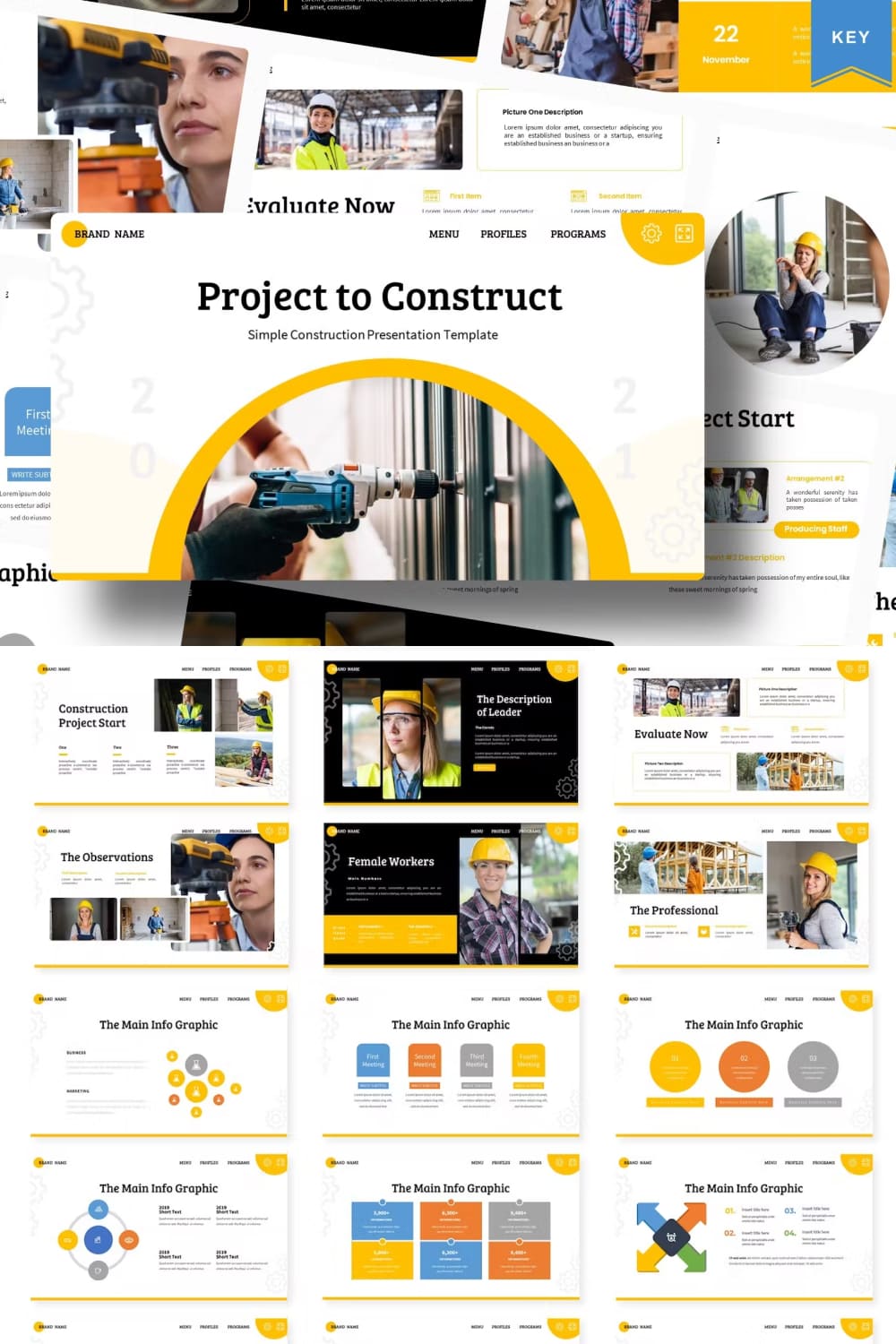 Project To Construct | Keynote Template - Pinterest.