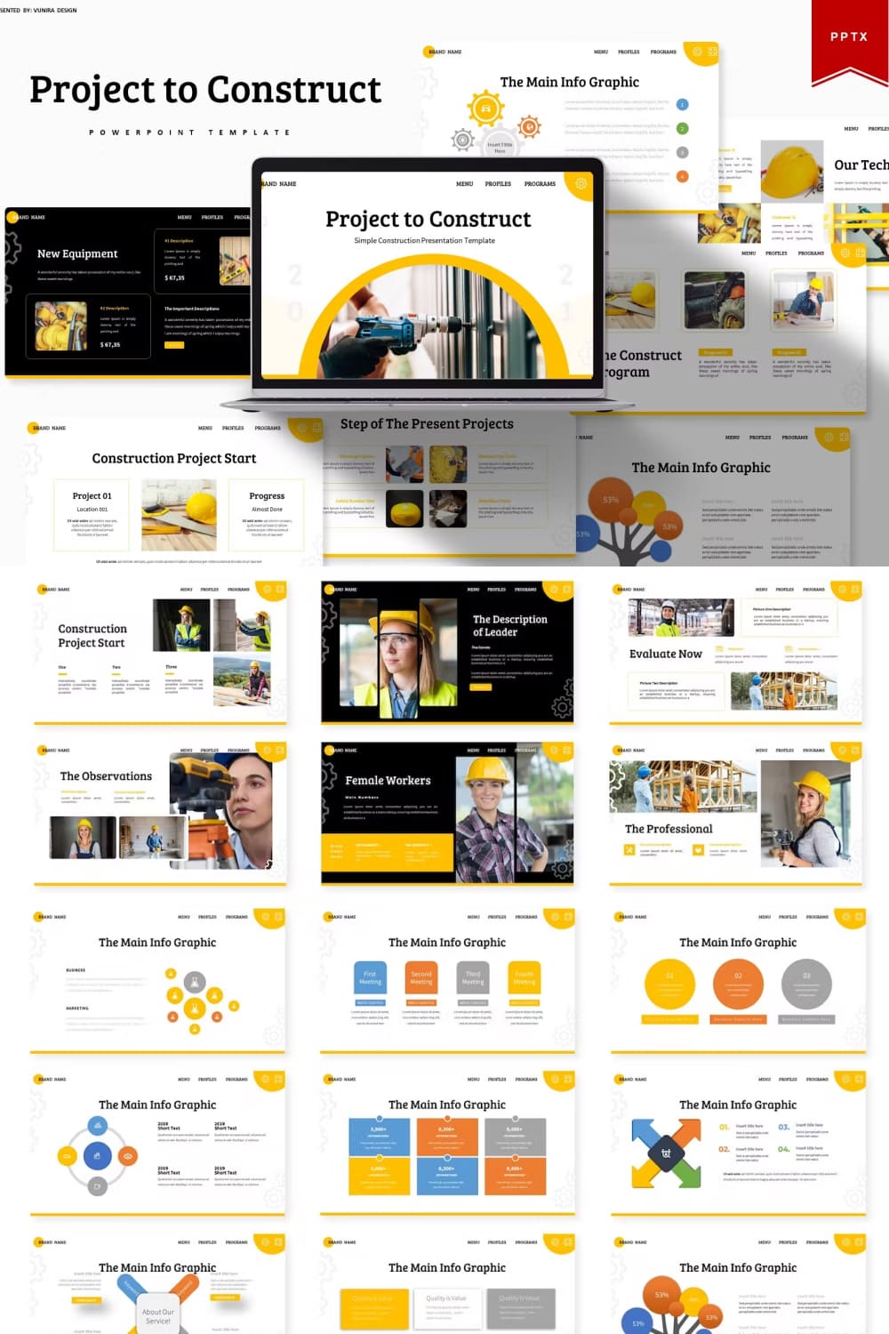 Project To Construct | Powerpoint Template - Pinterest.