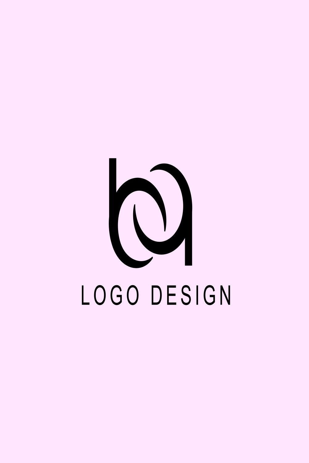 Letters Logo Design Pinterest Collage image.