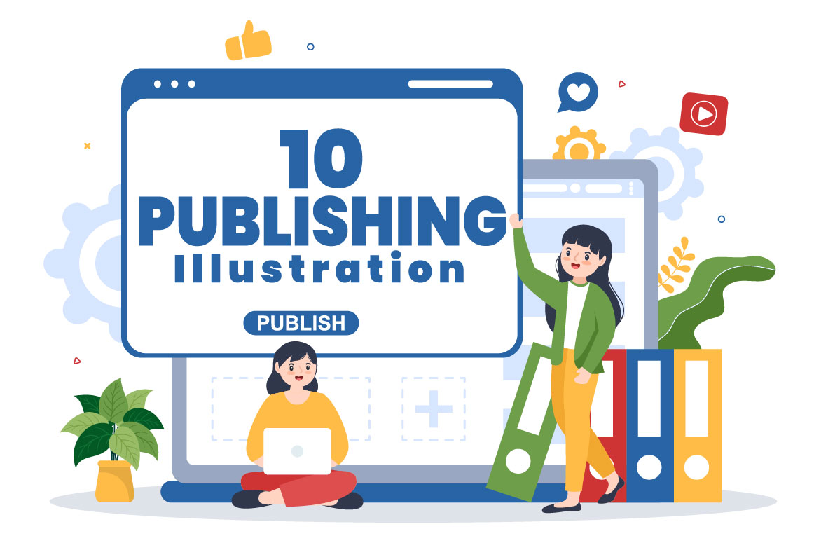 10 Digital Publishing Content Illustration facebook image.