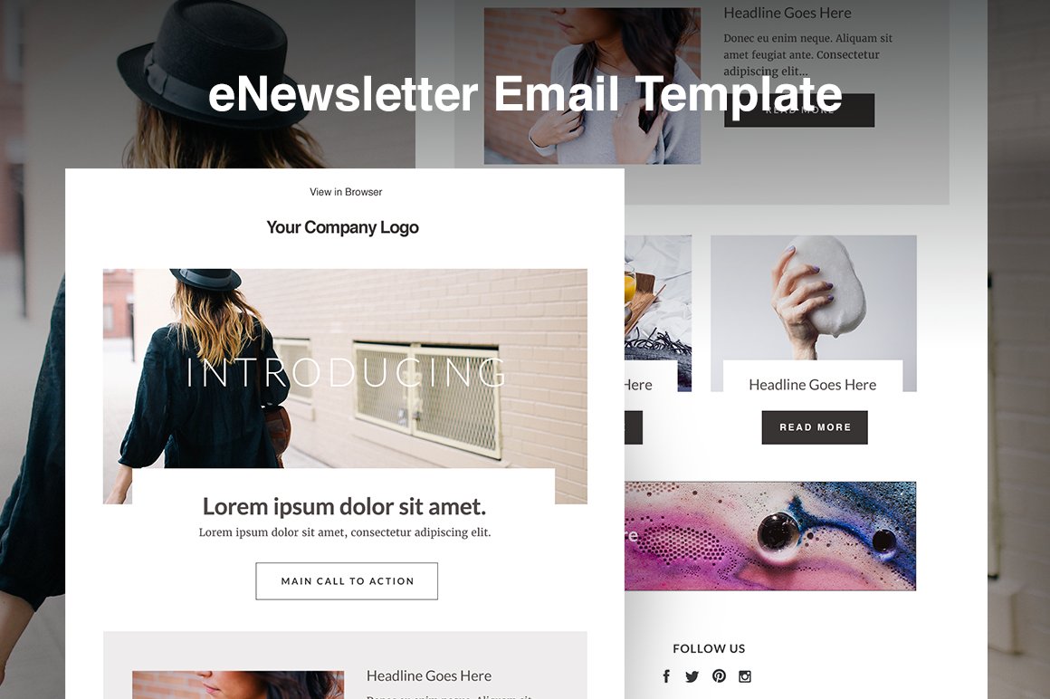 An image of a gorgeous email design template for bloggers.