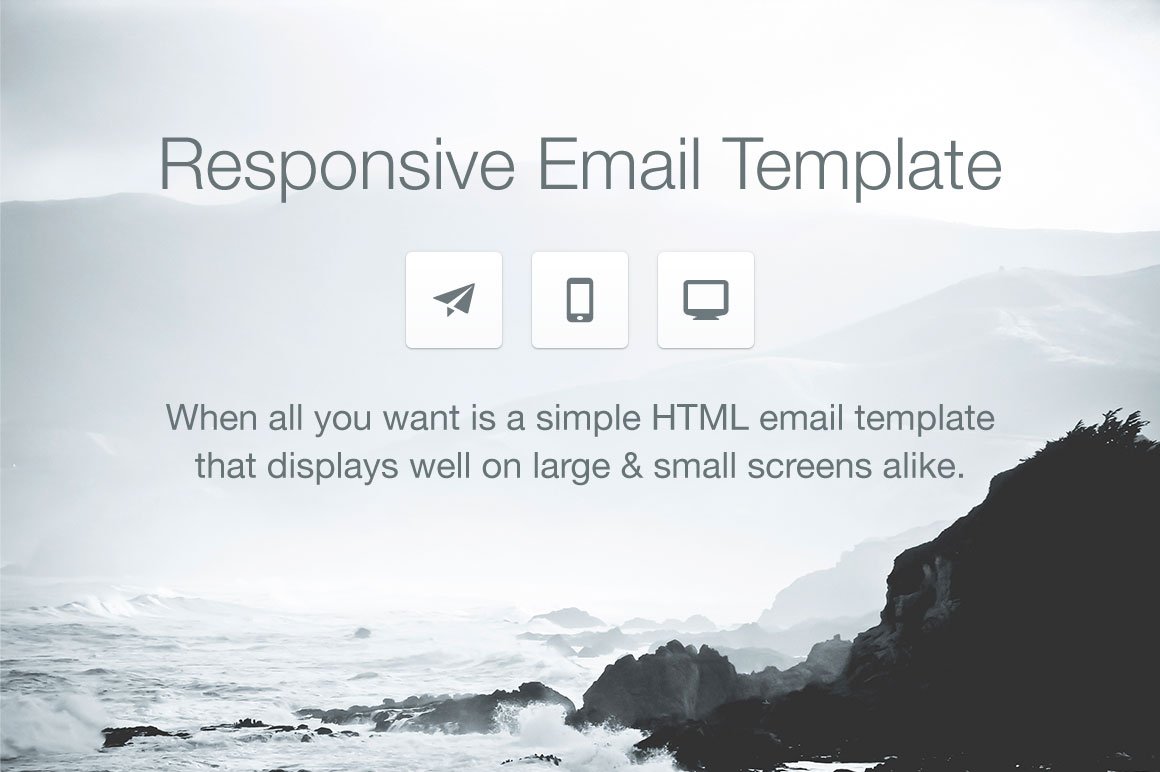 Image of irresistible seascape email design template.
