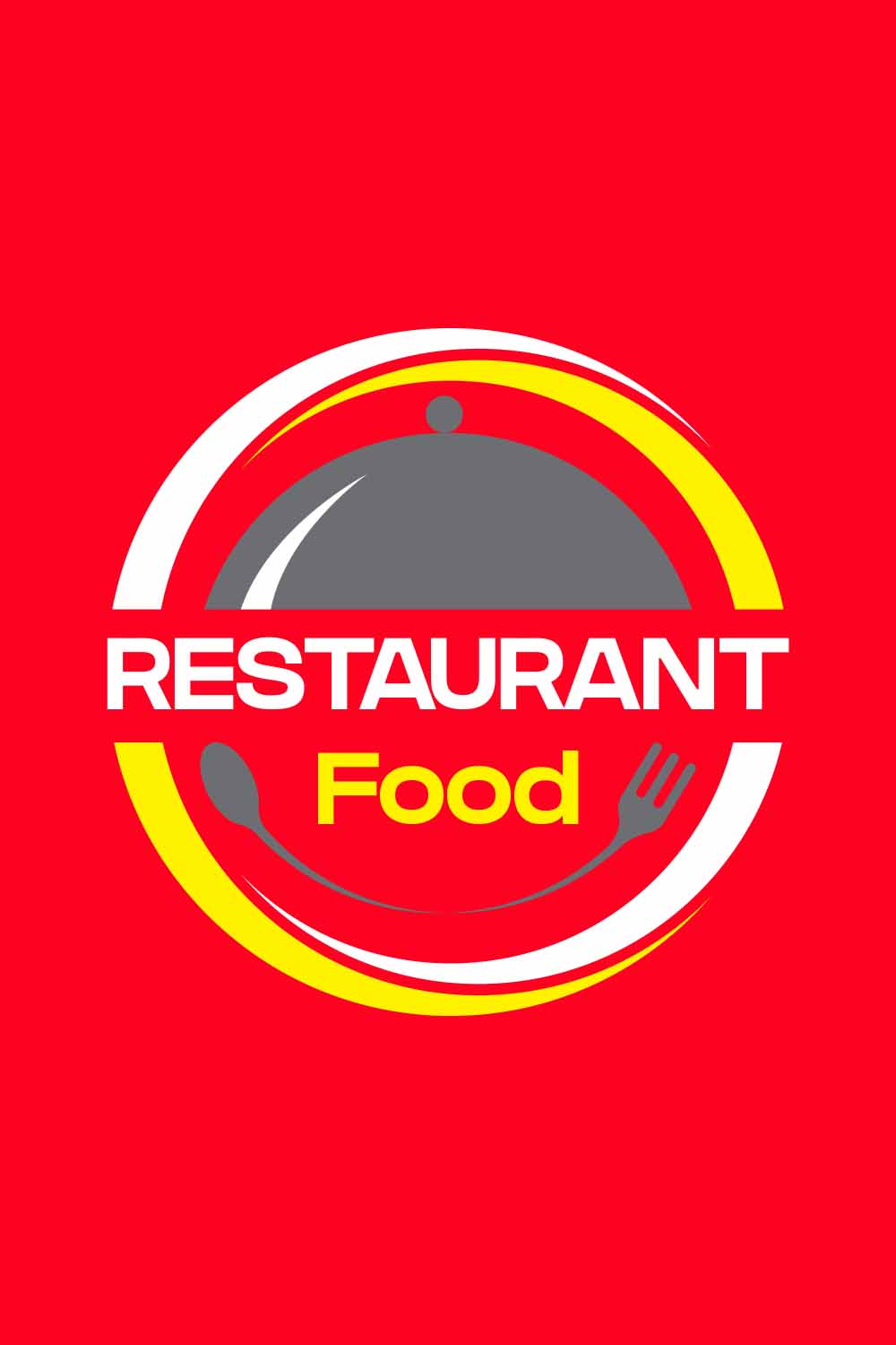 Restaurant Editable Vector Logo Design pinterest image.