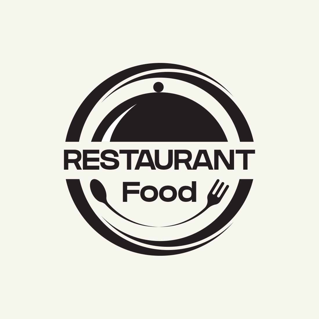 Restaurant Food Grey Vector Logo Design preview image.