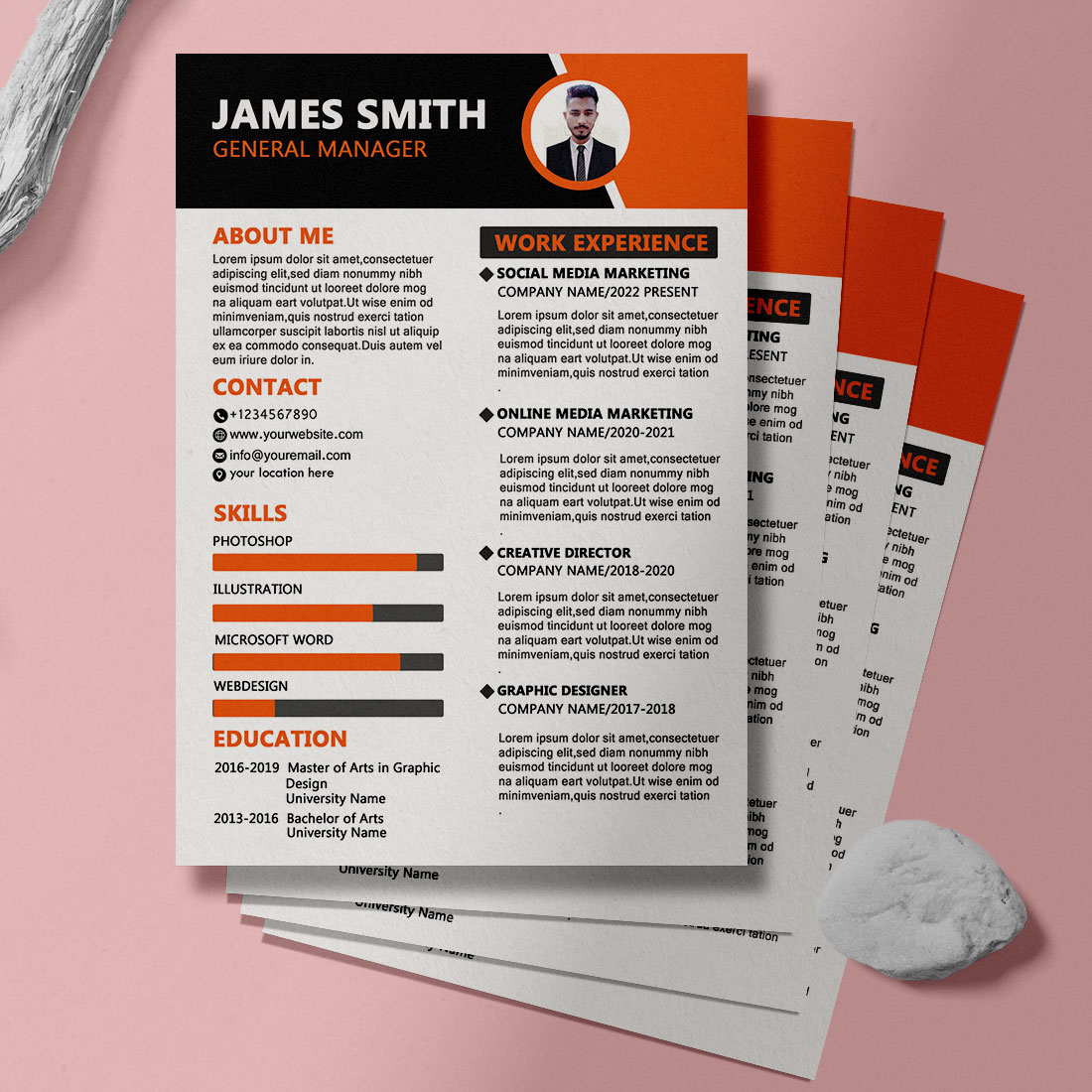 Best Business Resume Template cover image.