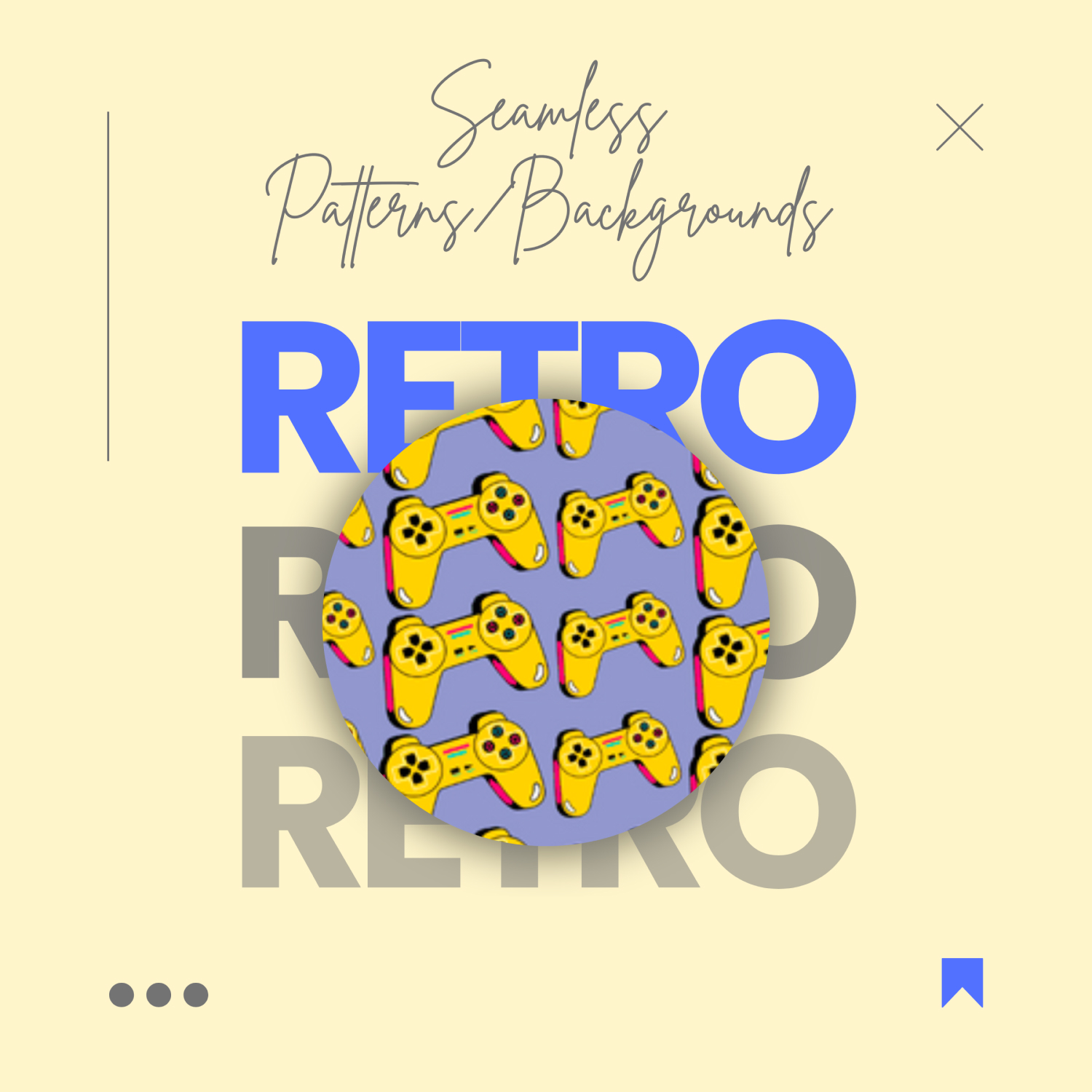 12 Retro Seamless Patterns/Backgrounds.