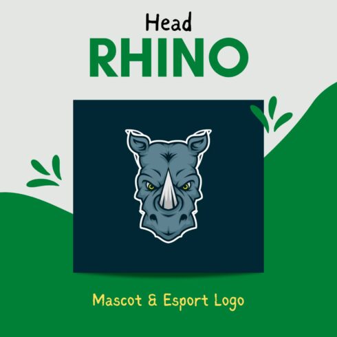 A wonderful depiction of a formidable rhino head.