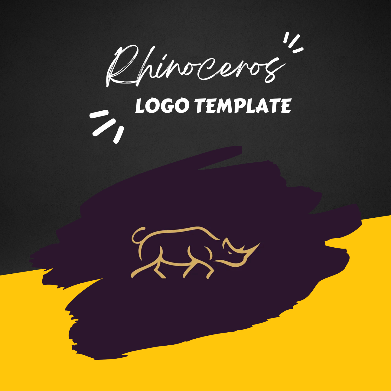 Rhinoceros logo template.