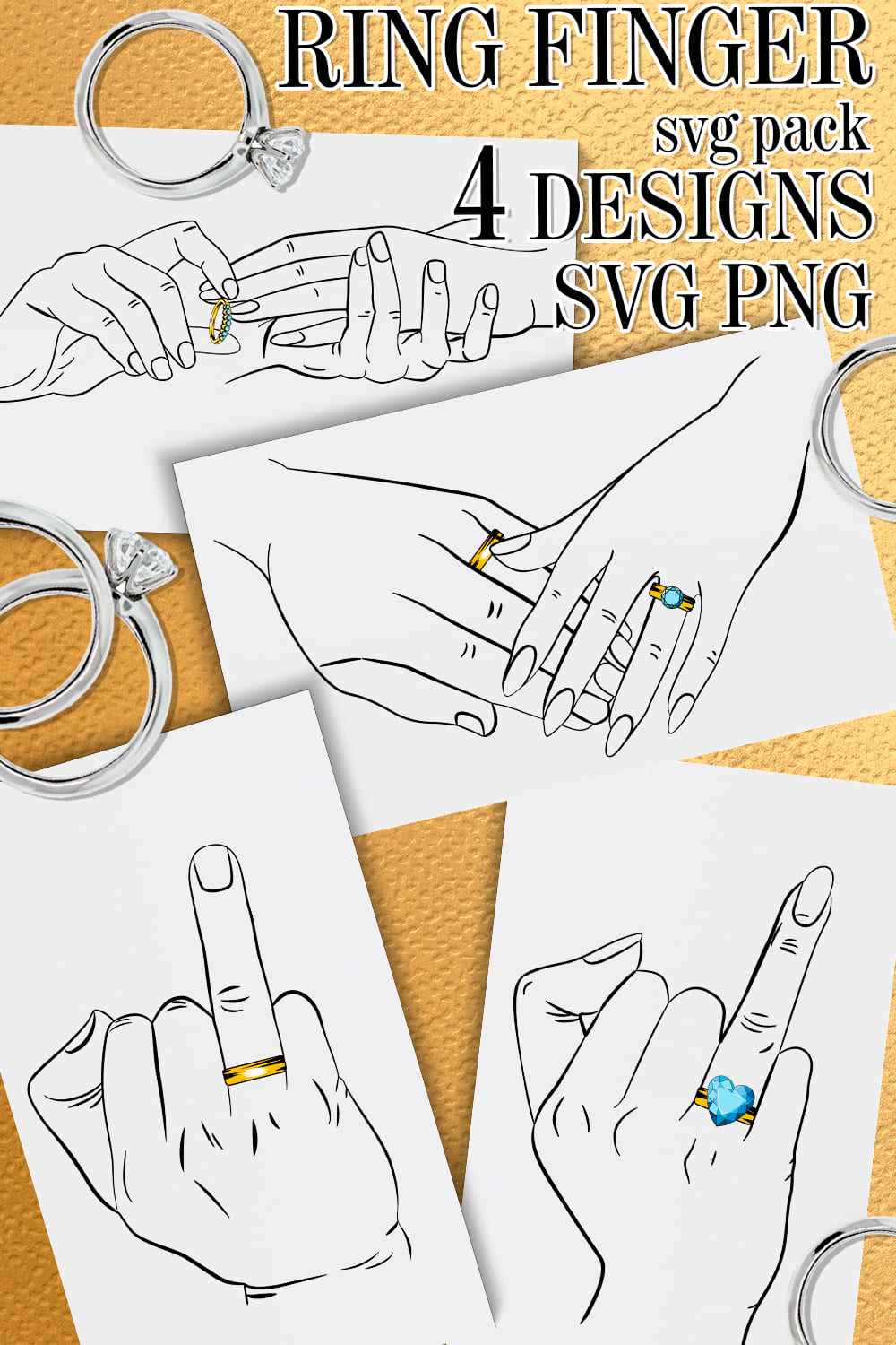 Ring Finger SVG - pinterest image preview.