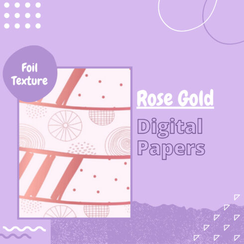 Rose Gold Foil Texture Digital Papers.