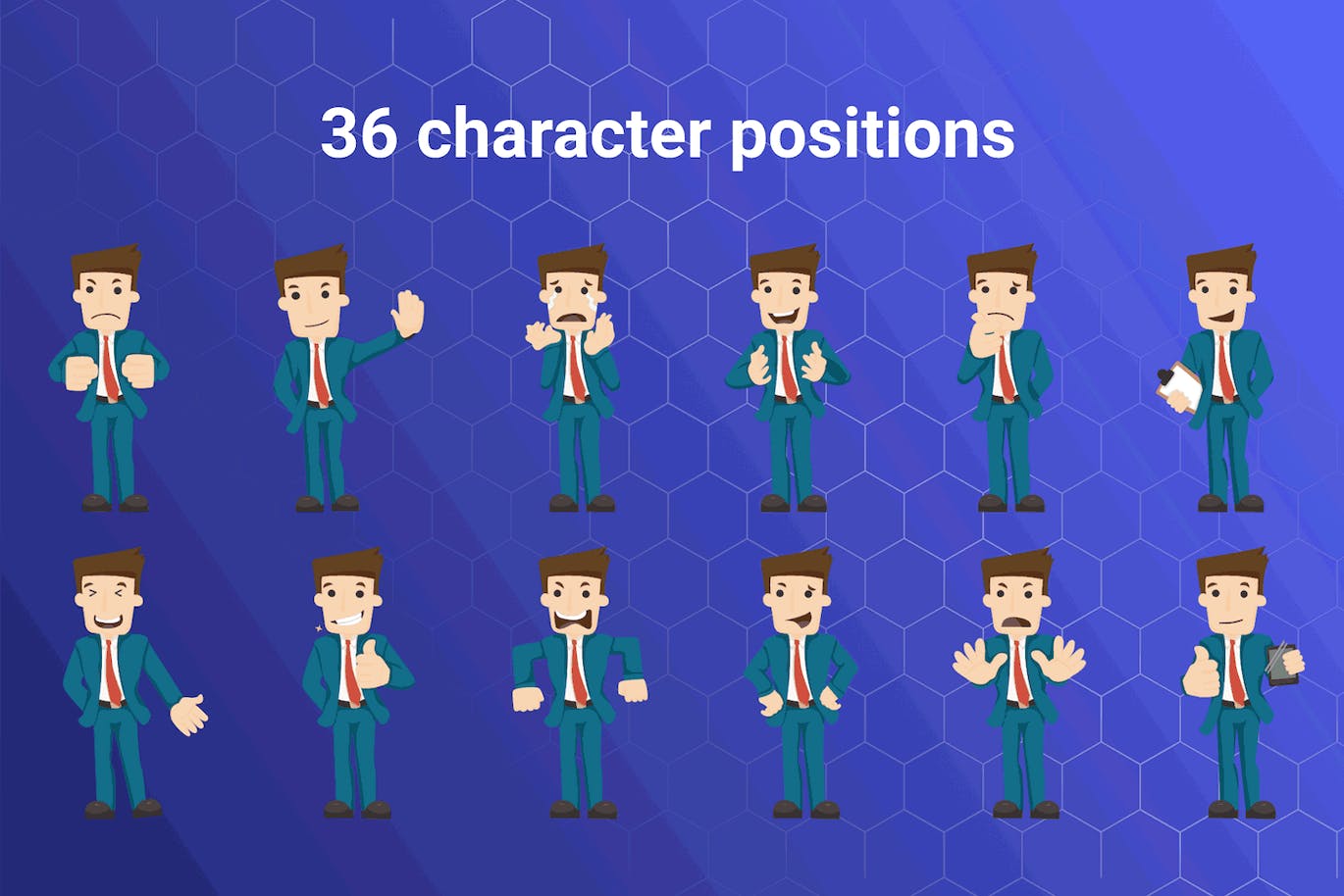 Image with different character positions.