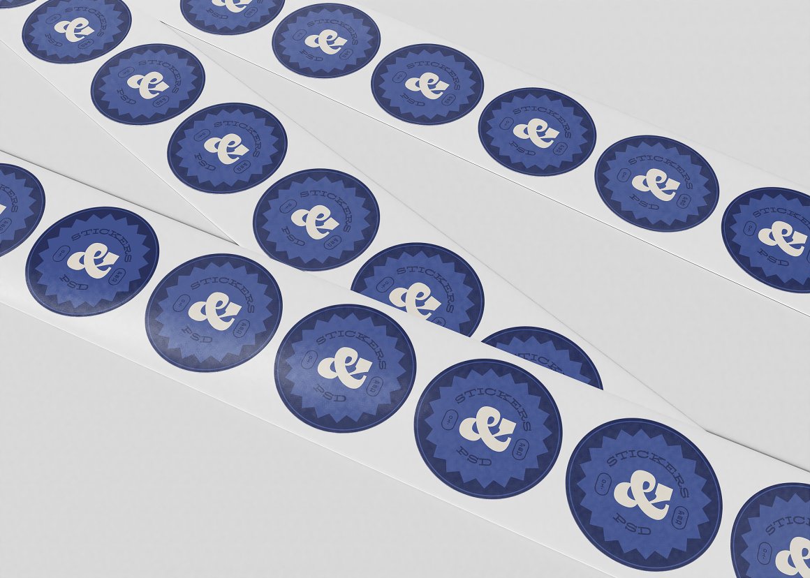 Image of wonderful round stickers with exquisite design.