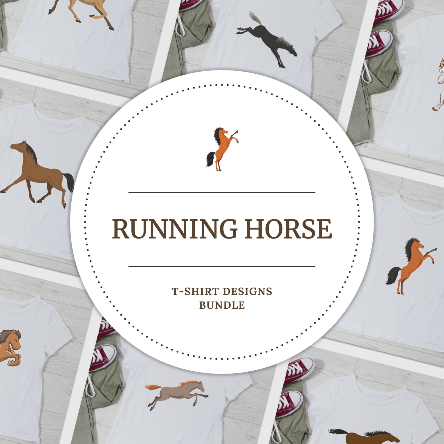 Running Horse Svg T-shirt Designs.