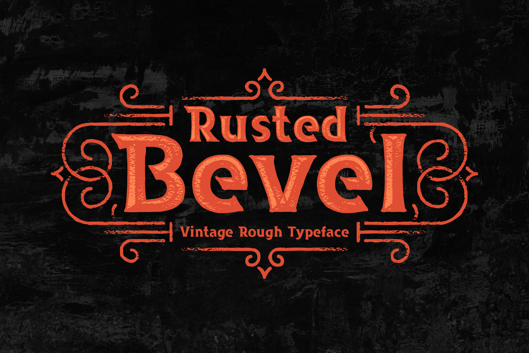 Rusted Bevel Typeface Facebook Collage image.