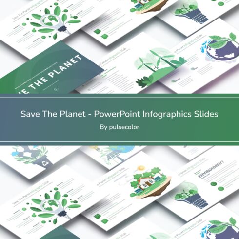Save The Planet PowerPoint Infographics Slides - main image preview.