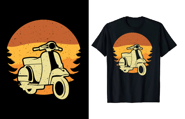 Motorbike T-shirt Design Bundle preview image.