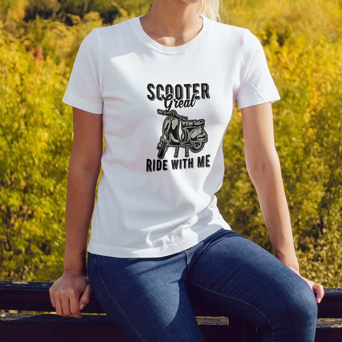 Amazing Scooter Ride T-Shirt Design PNG cover image.