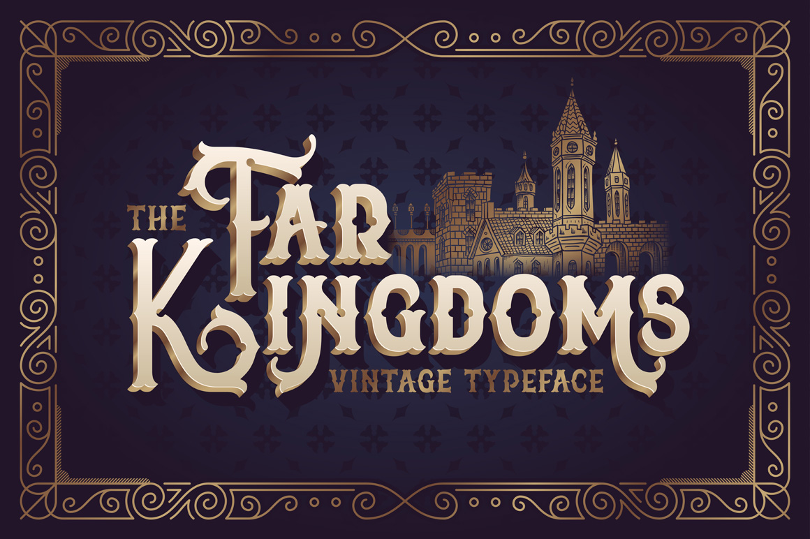 The Far Kingdoms Font Facebook Collage image.
