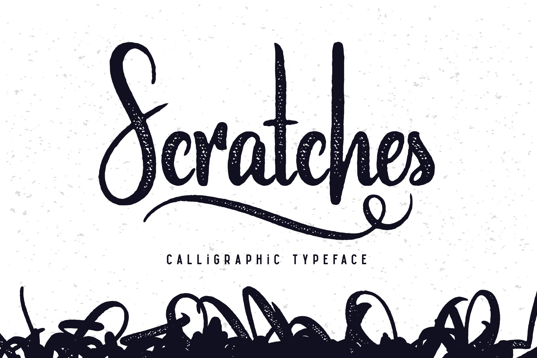 Awesome Scratches Calligraphic Font collage image for Facebook.