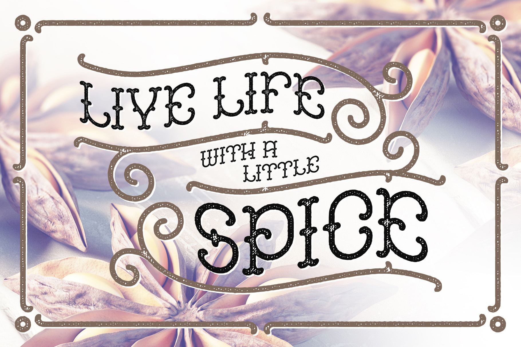 Beautiful preview for Anise Seeds Typeface.