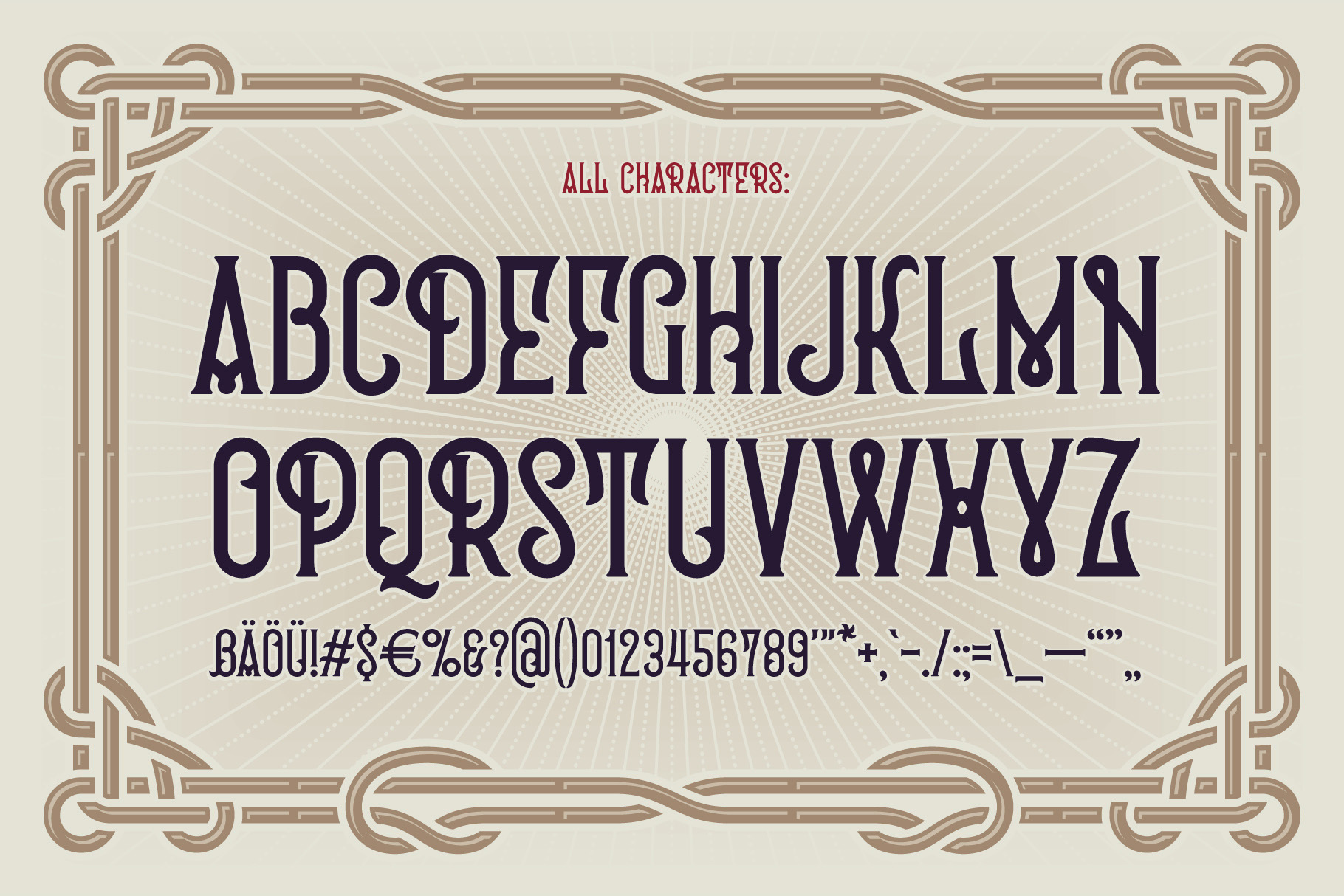 Typeface Fisherman's Knot Font Graphics preview image.