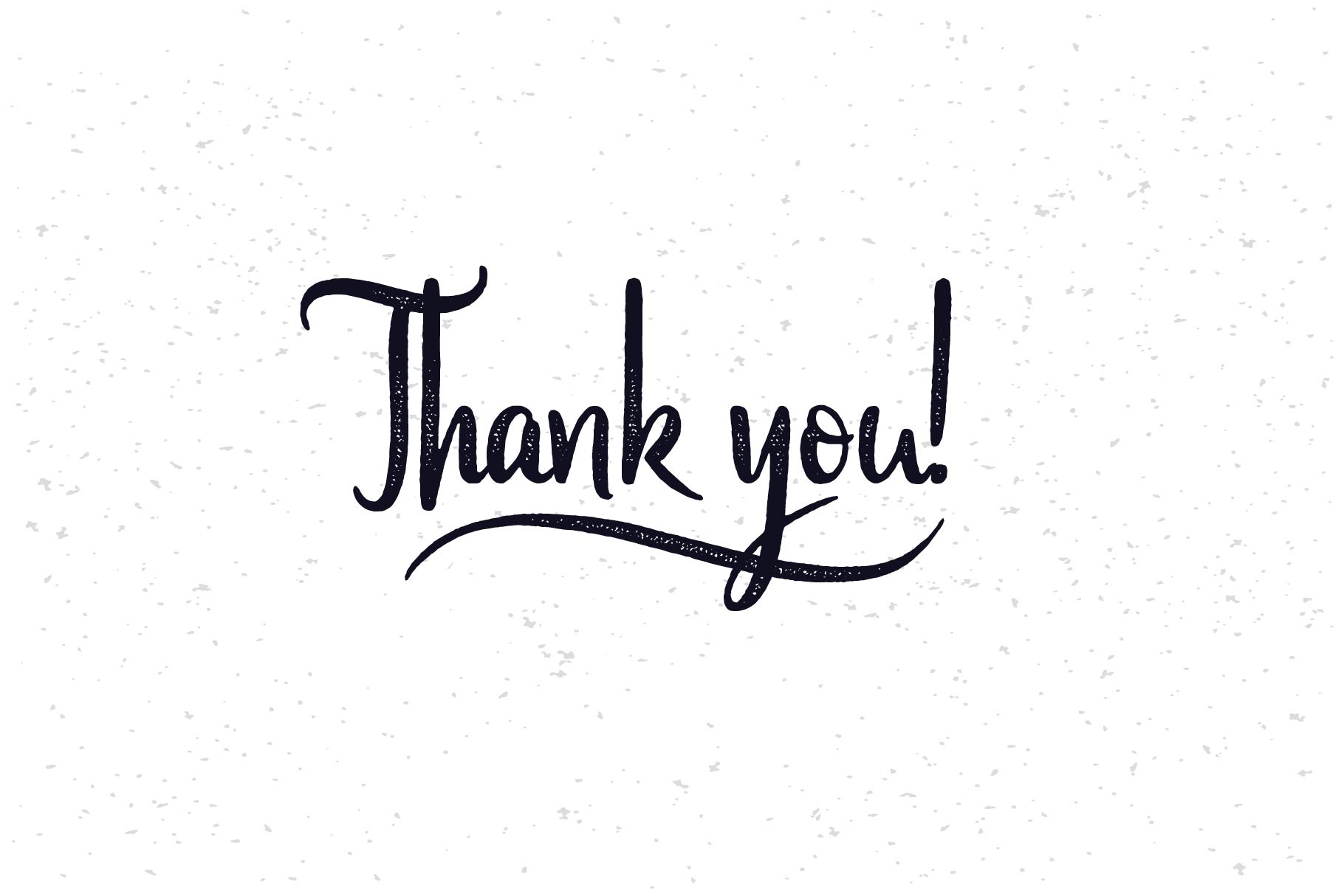 Thank you phrase using Scratches Calligraphic Font.