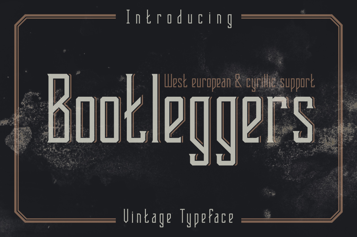 Bootleggers Font Facebook collage image.