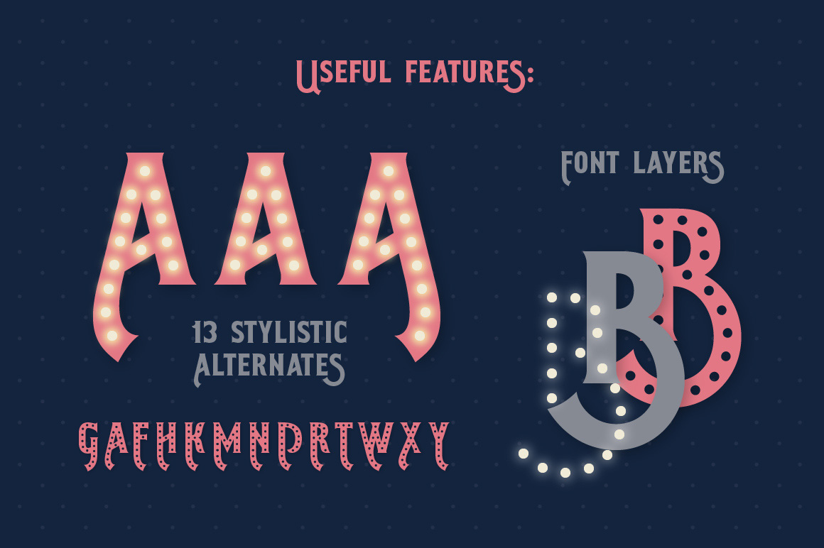 Font Vintage Shining Night preview image.