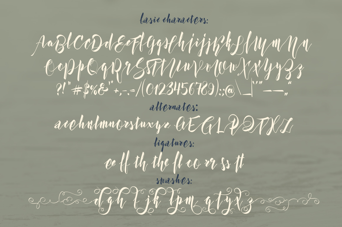 Kexman Font characters preview.