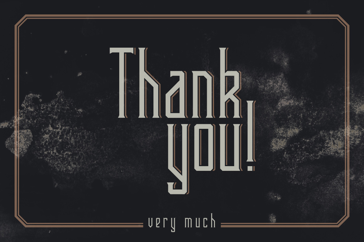 Thank you for Bootleggers Font.