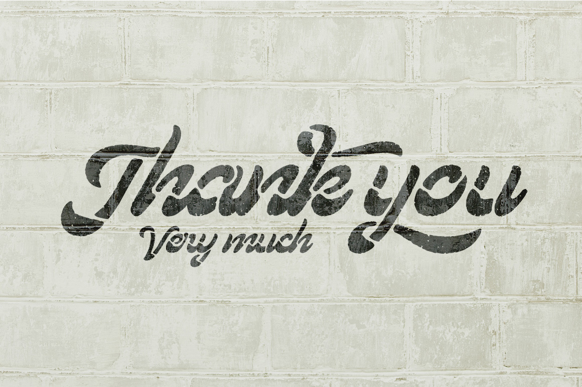Thank you phrase for Lostamp Font.