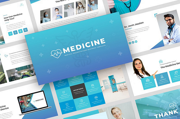 Medical Presentation Business PowerPoint Template - MasterBundles