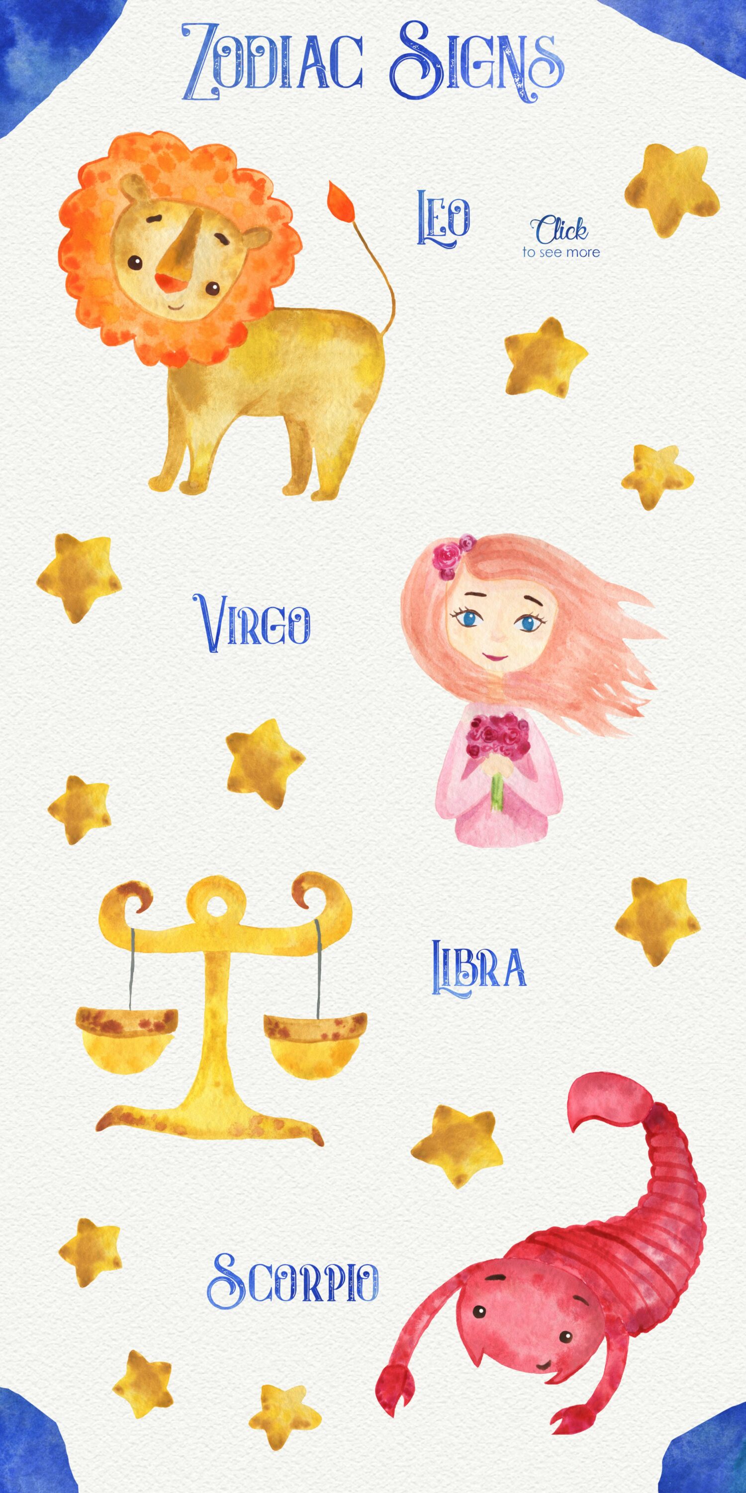 So high quality and bright zodiac signs.