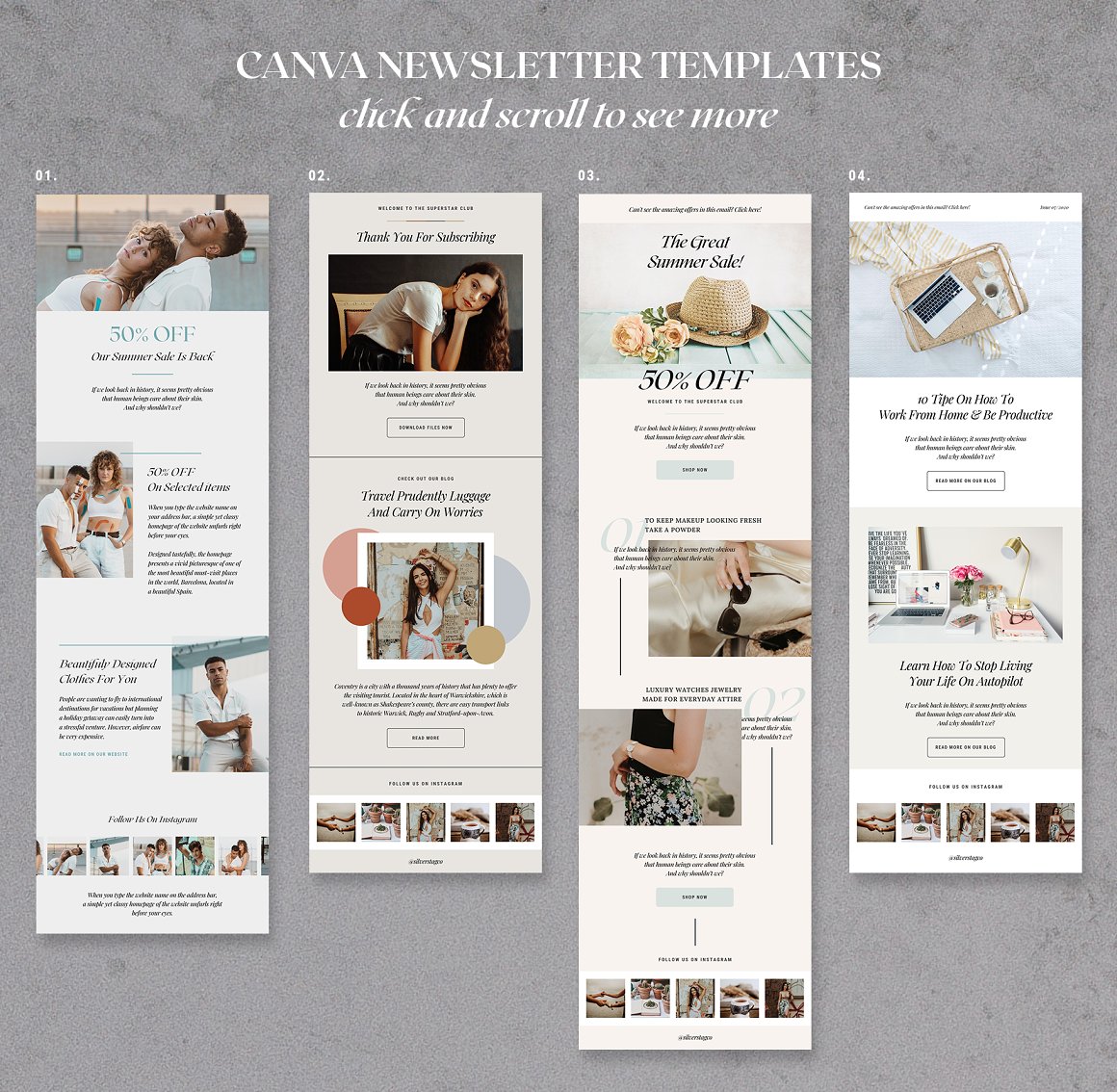 An Image Pack of an Irresistible Newsletter Template.
