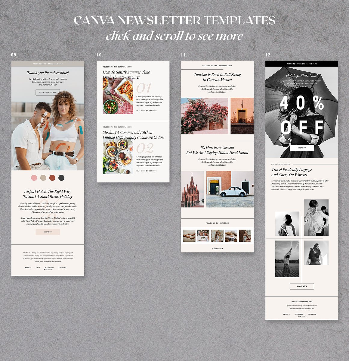 Image collection of amazing newsletter template.