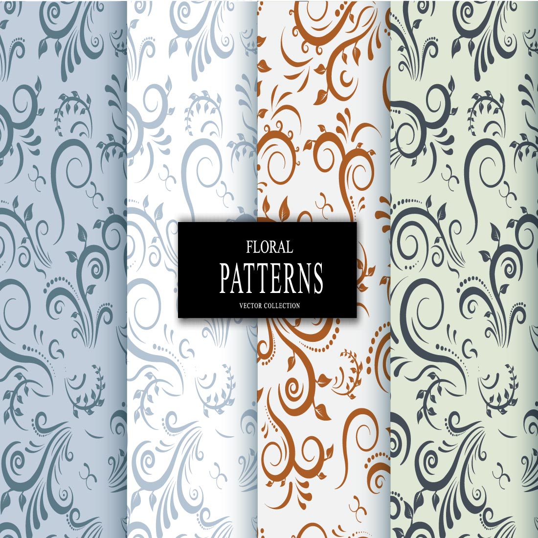 Seamless Floral Background Pattern for Vintage Design cover image.