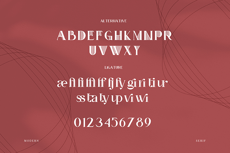 Serif Shirley Luxury Font preview image.