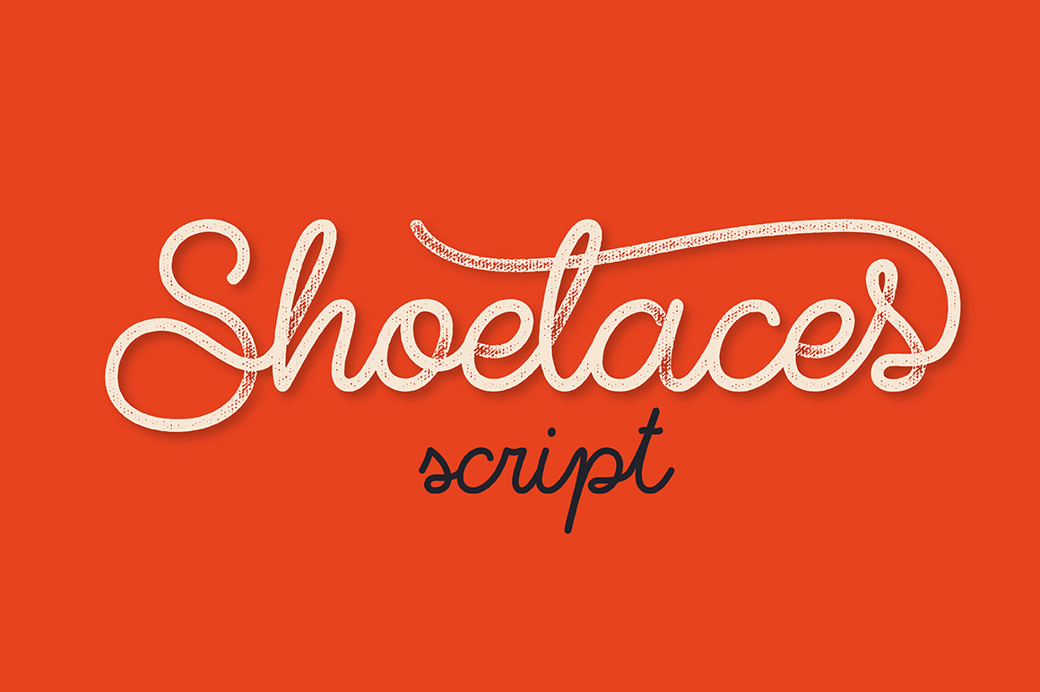 Shoelaces Font Facebook Collage image.