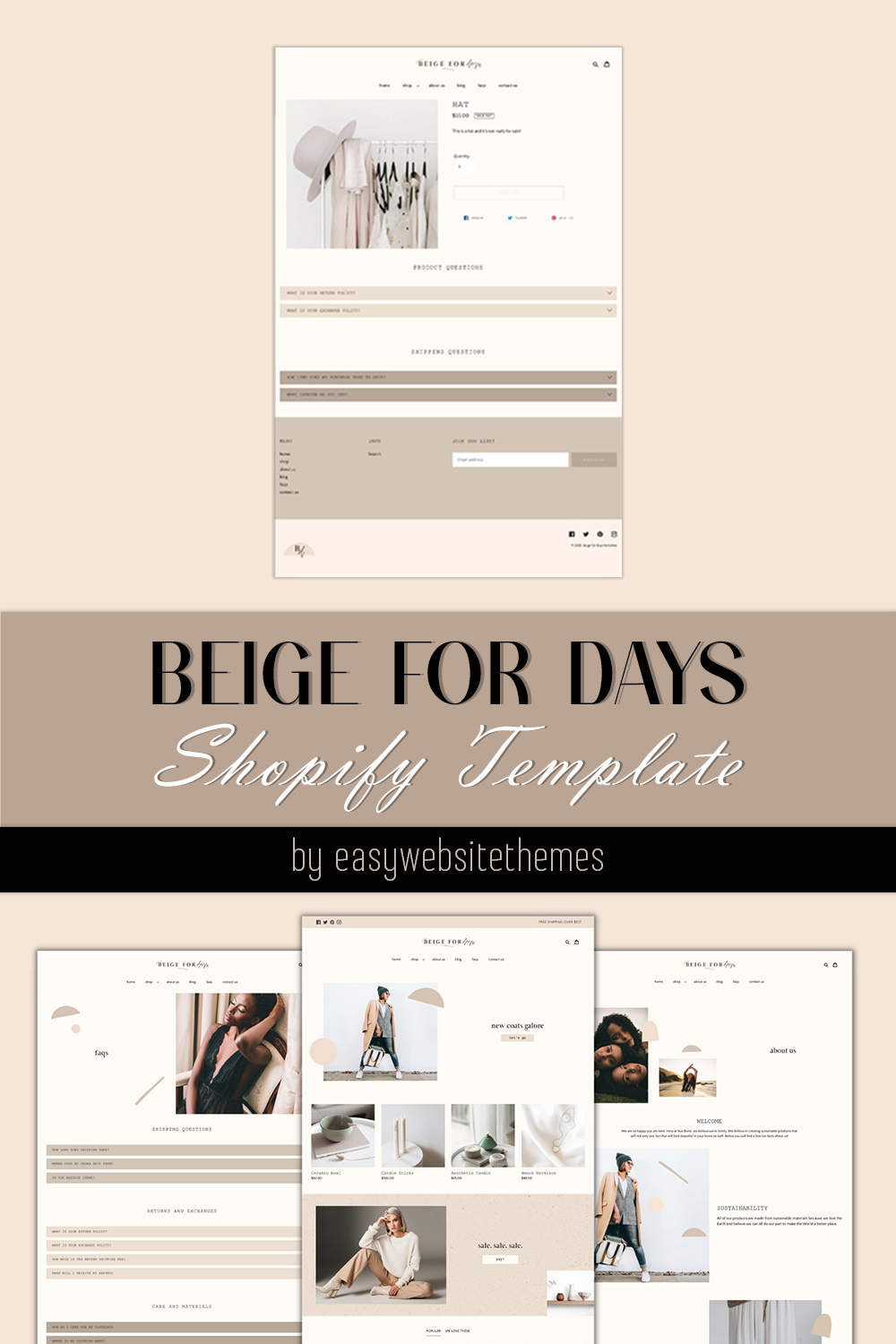 shopify template i beige for days pinterest 103