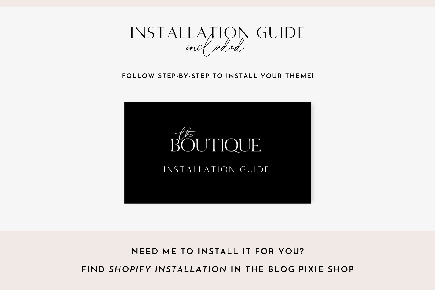 Installation guide included for Shopify theme bundle.