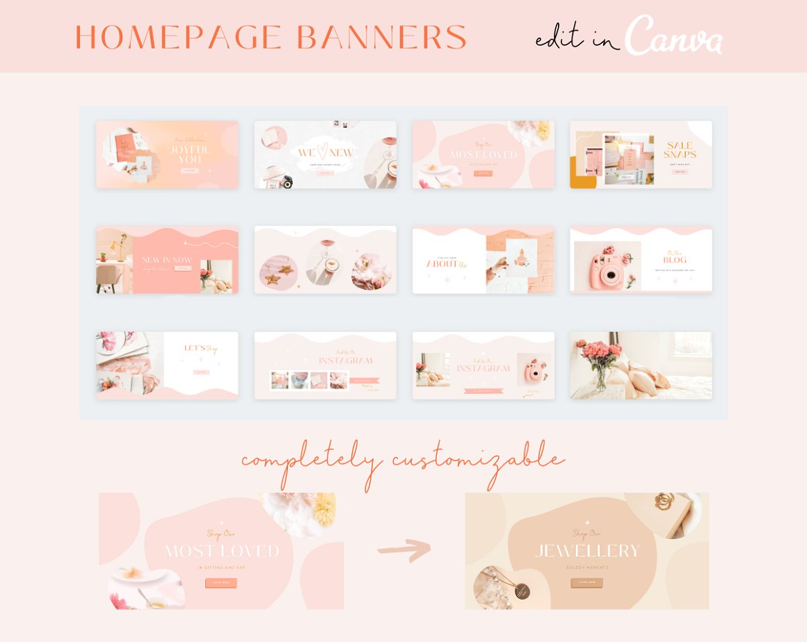 Shopify theme banner image pack.