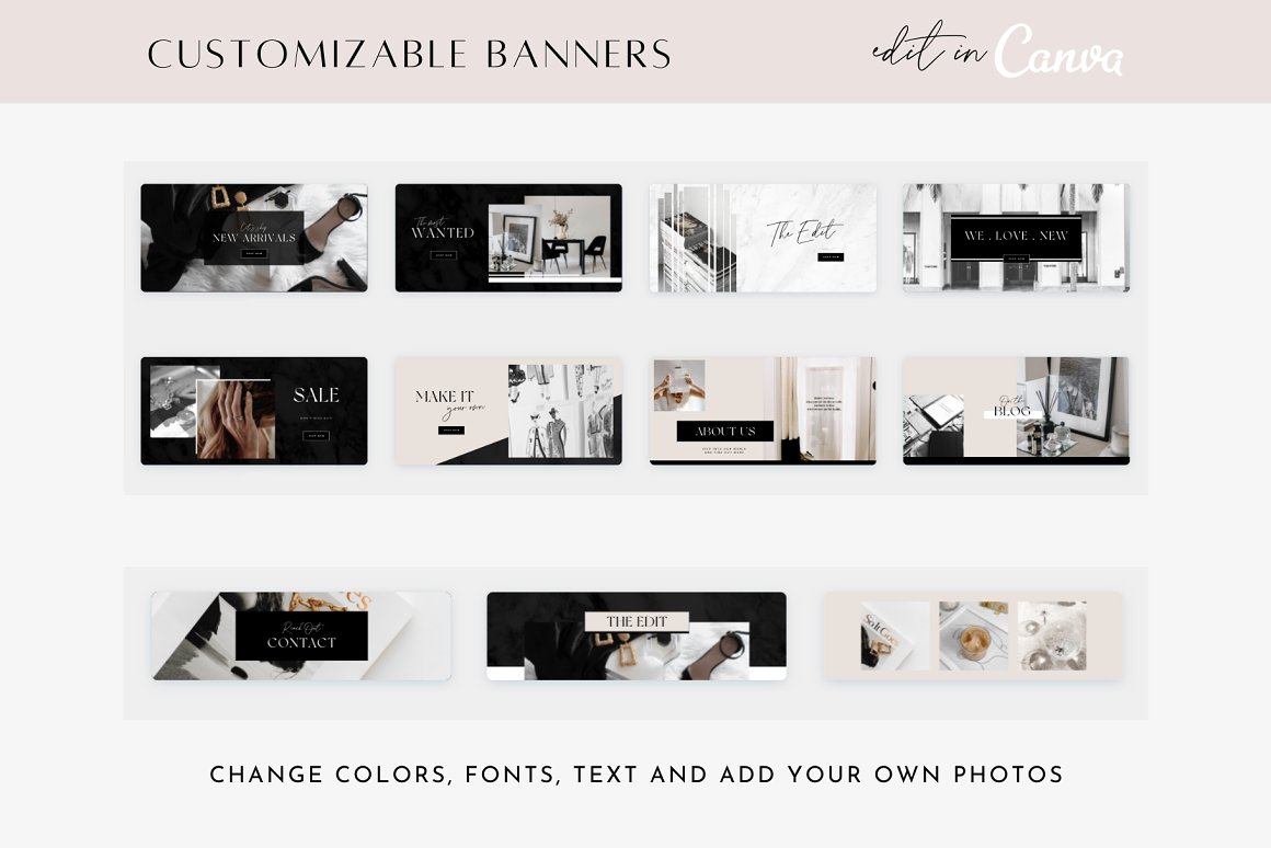 Shopify theme banner image pack.