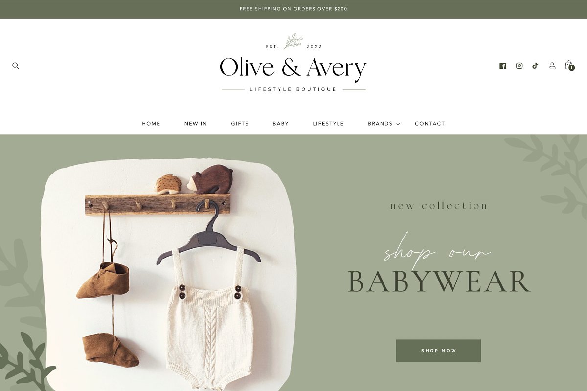 Cover image of Shopify Theme - Olive & Avery.