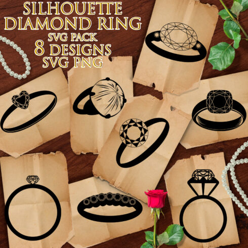 Silhouette Diamond Ring SVG - main image preview.