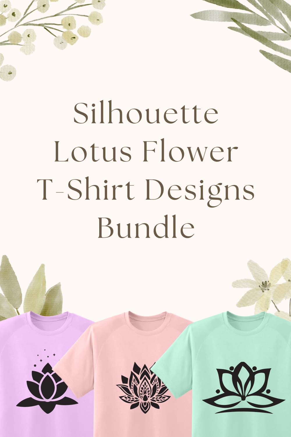 silhouette lotus flower t shirt designs bundle 03 382