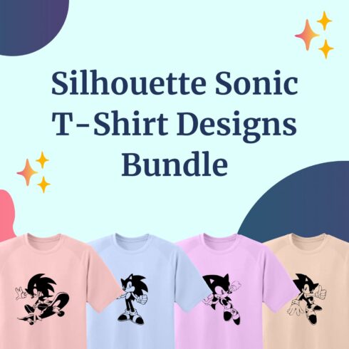 Silhouette Sonic SVG T-shirt Designs Bundle.