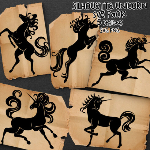 Silhouette Unicorn SVG - main image preview.