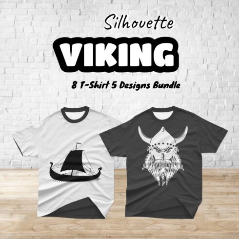 silhouette viking SVG T-shirt Designs Bundle.