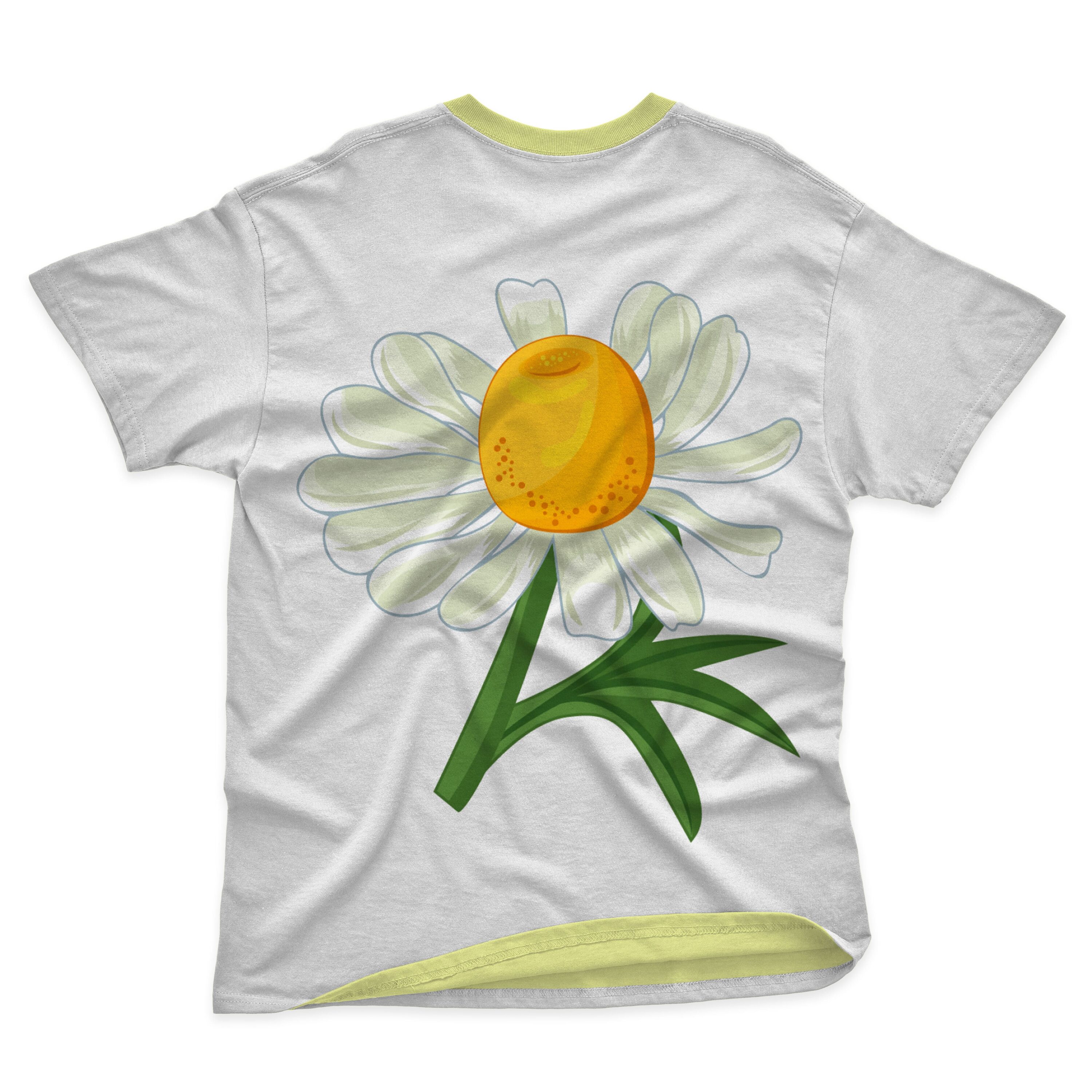 Cute daisy on the t-shirt design.